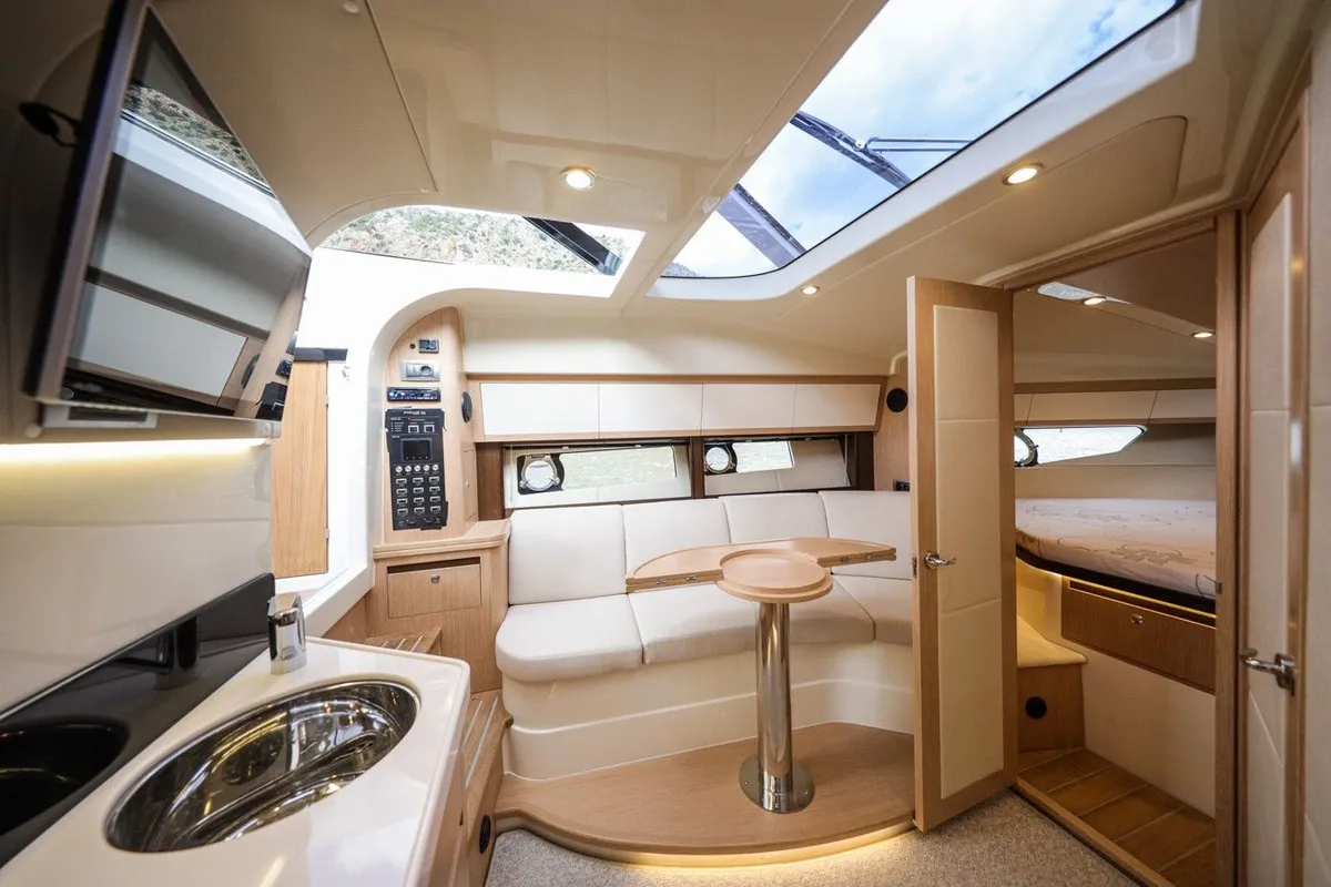 Salon of JOKER, a Focus Motor Yachts Focus Power 36 motorboat at Općina Sukošan, Croatia