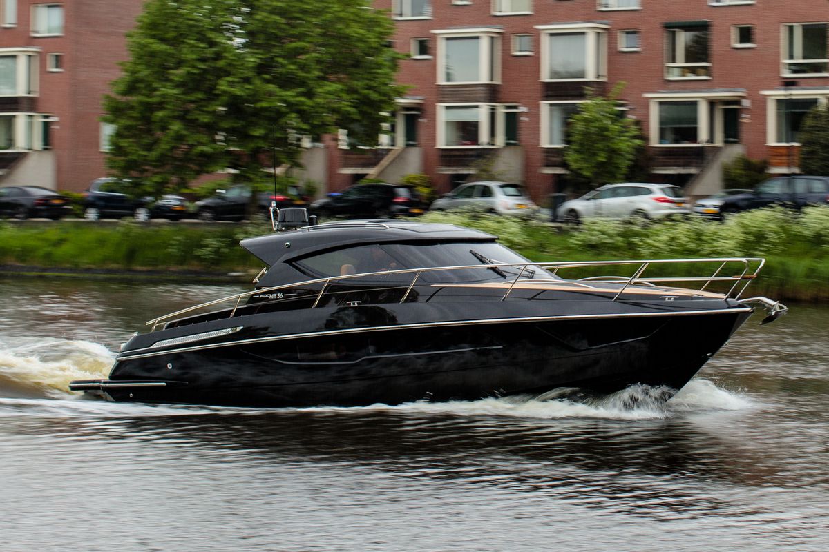 Exterior view of JOKER, a Focus Motor Yachts Focus Power 36 motorboat at Općina Sukošan, Croatia