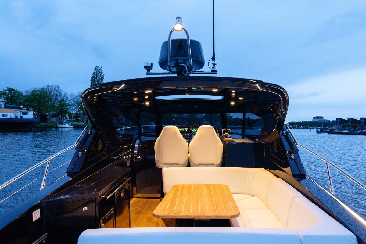 Deck of JOKER, a Focus Motor Yachts Focus Power 36 motorboat at Općina Sukošan, Croatia