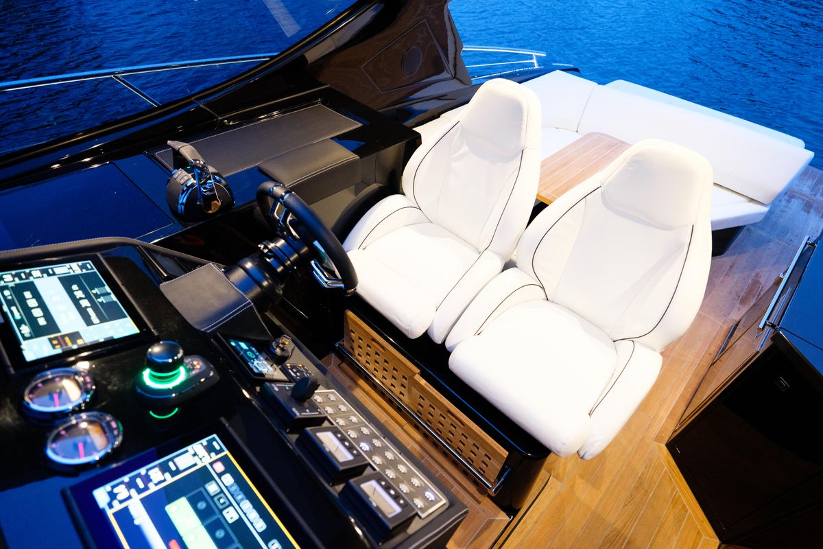 Cockpit of JOKER, a Focus Motor Yachts Focus Power 36 motorboat at Općina Sukošan, Croatia