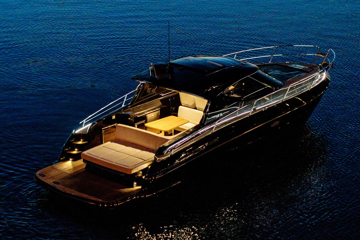 Exterior view of JOKER, a Focus Motor Yachts Focus Power 36 motorboat at Općina Sukošan, Croatia