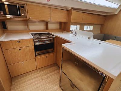 Galley of MALENA, a Bavaria C50 sailboat at Cecina, Italy