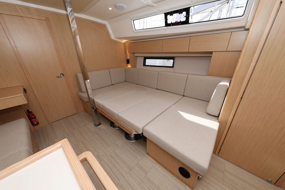 Salon of Levente, a Bavaria C42 sailboat at Grad Vodice, Croatia