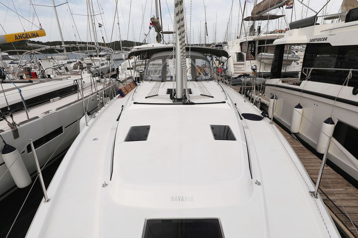Salon of Levente, a Bavaria C42 sailboat at Grad Vodice, Croatia