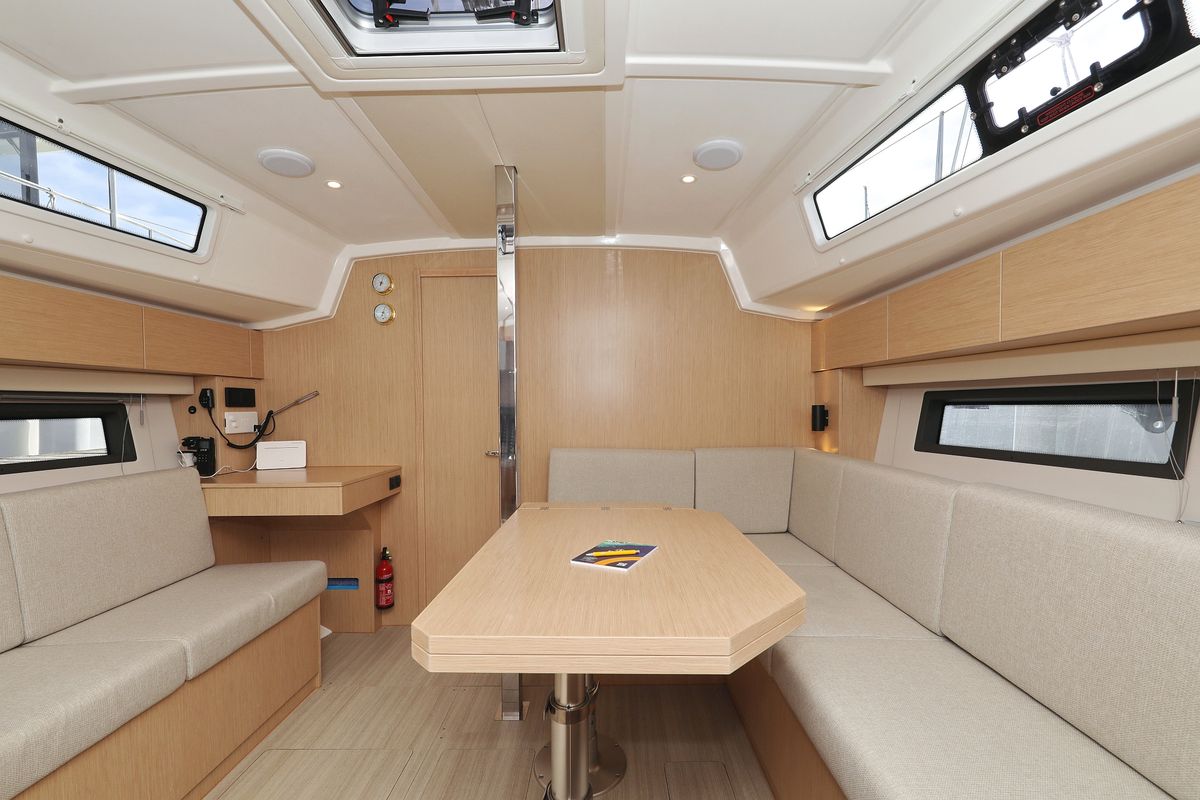 Galley of Levente, a Bavaria C42 sailboat at Grad Vodice, Croatia
