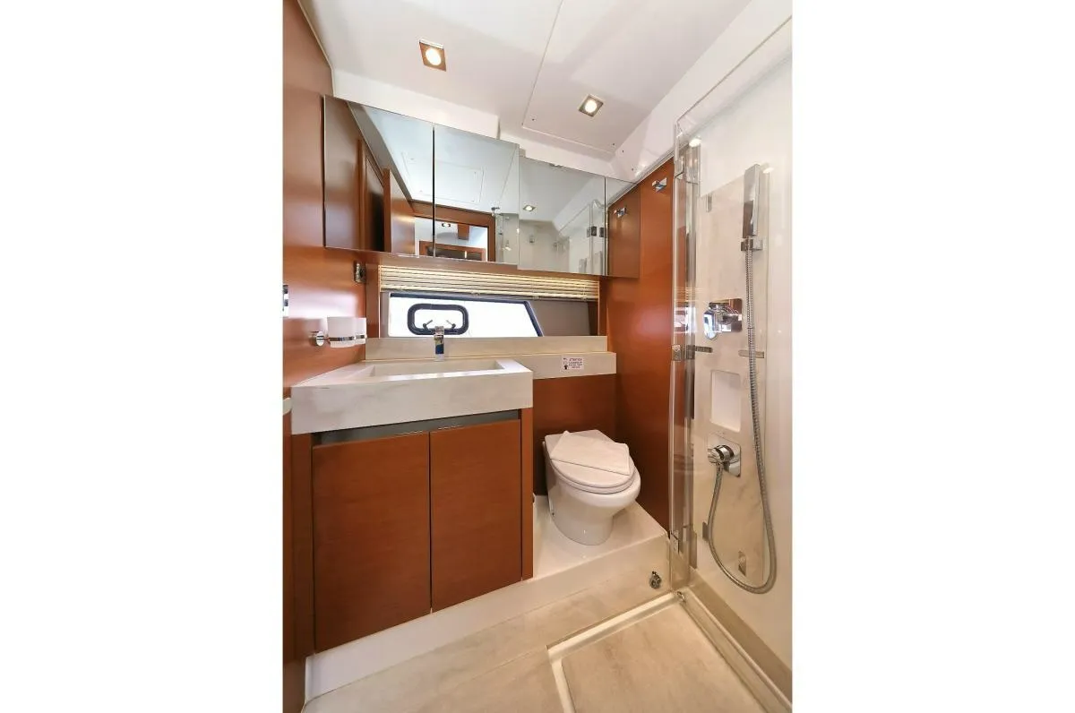 Head on Medusa, a Jeanneau Prestige 520 Flybridge yacht at Split, Croatia