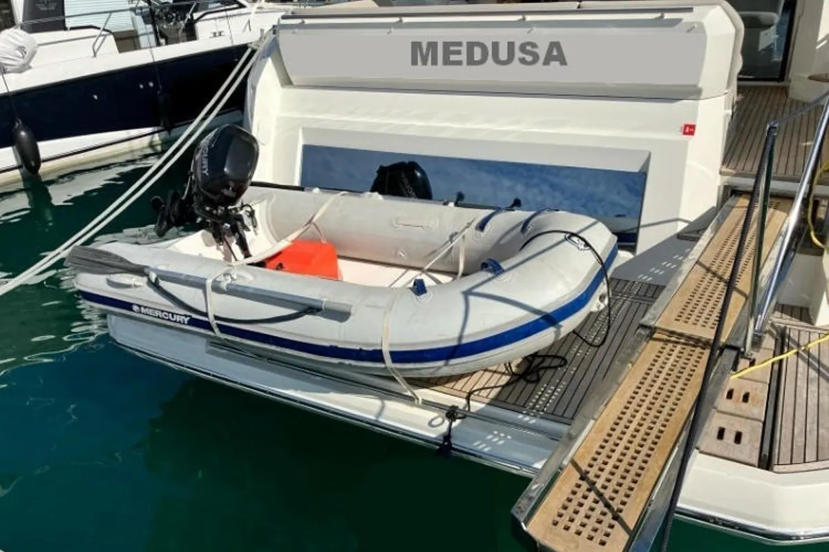 Medusa, a Jeanneau Prestige 520 Flybridge yacht at Split, Croatia