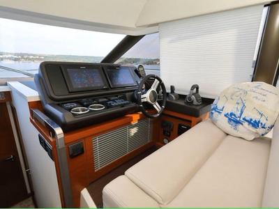 Cockpit of Medusa, a Jeanneau Prestige 520 Flybridge yacht at Split, Croatia