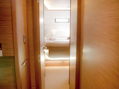 Cabin on Alice, a Lagoon 46 catamaran at Athens, Greece