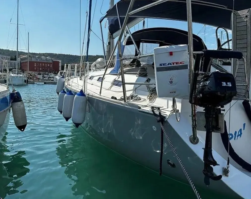 Exterior view of Pia, a Triplast Y 40 sailboat at Izola / Isola, Slovenia