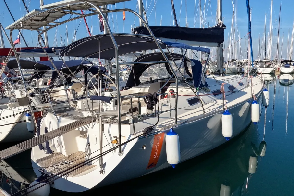 Exterior view of Pia, a Triplast Y 40 sailboat at Izola / Isola, Slovenia
