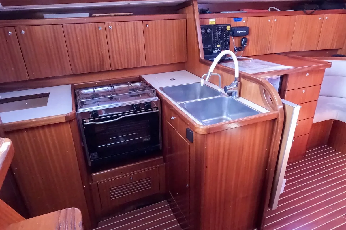 Galley of Pia, a Triplast Y 40 sailboat at Izola / Isola, Slovenia