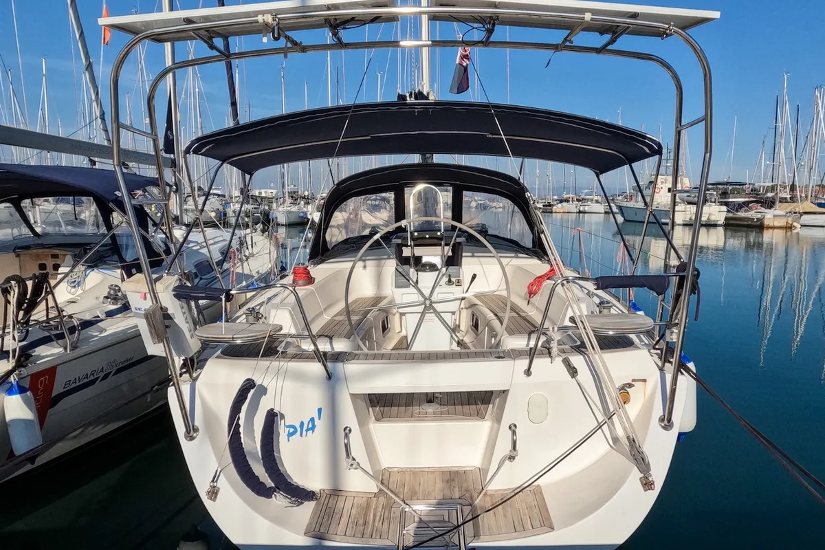 Exterior view of Pia, a Triplast Y 40 sailboat at Izola / Isola, Slovenia