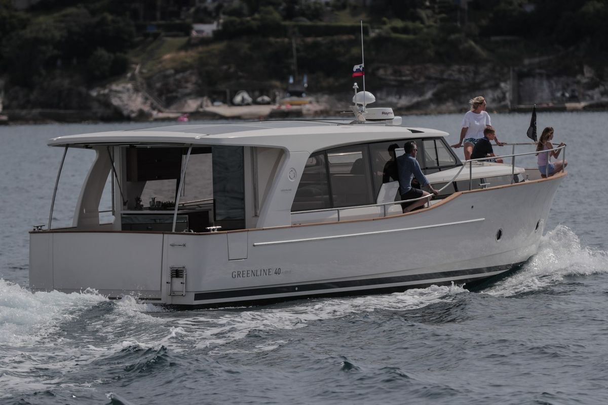 Exterior view of Citadel, a Greenline 40 yacht at Grad Pula, Croatia
