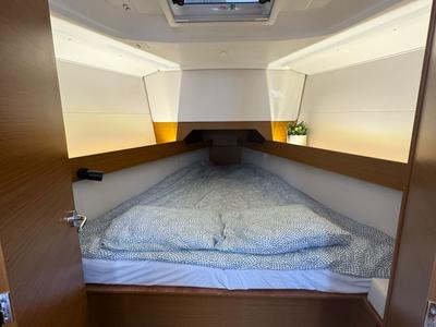 Cabin on White Feather, a Jeanneau Sun Odyssey 349 sailboat at Grad Biograd na Moru, Croatia