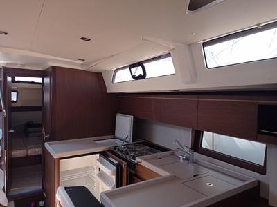 Galley of Annezia Star, a Beneteau Oceanis 51.1 sailboat at Athens, Greece