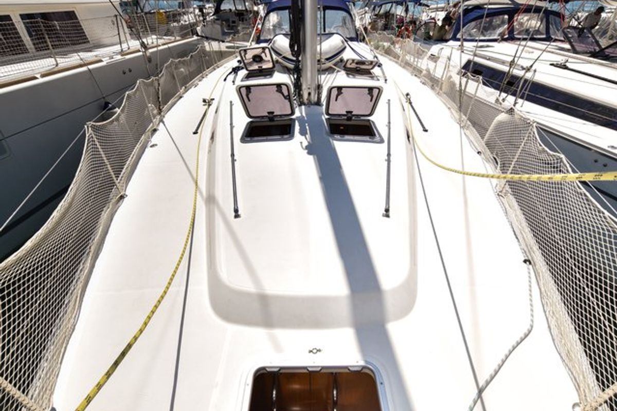 Deck of Papalina, a Beneteau Cyclades 50.5 sailboat at Općina Sukošan, Croatia