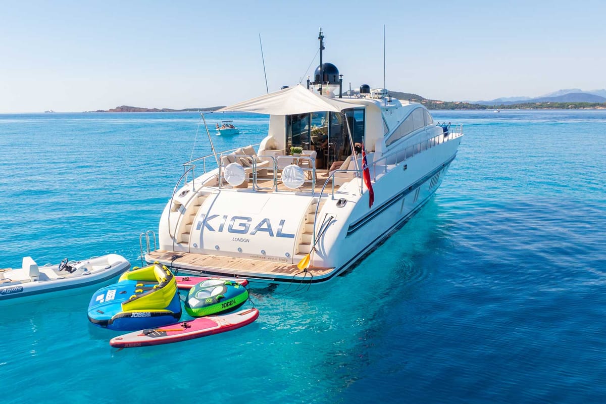 Exterior view of Premium +, a Gulet Arno Leopard 27 yacht at Olbia, Italy