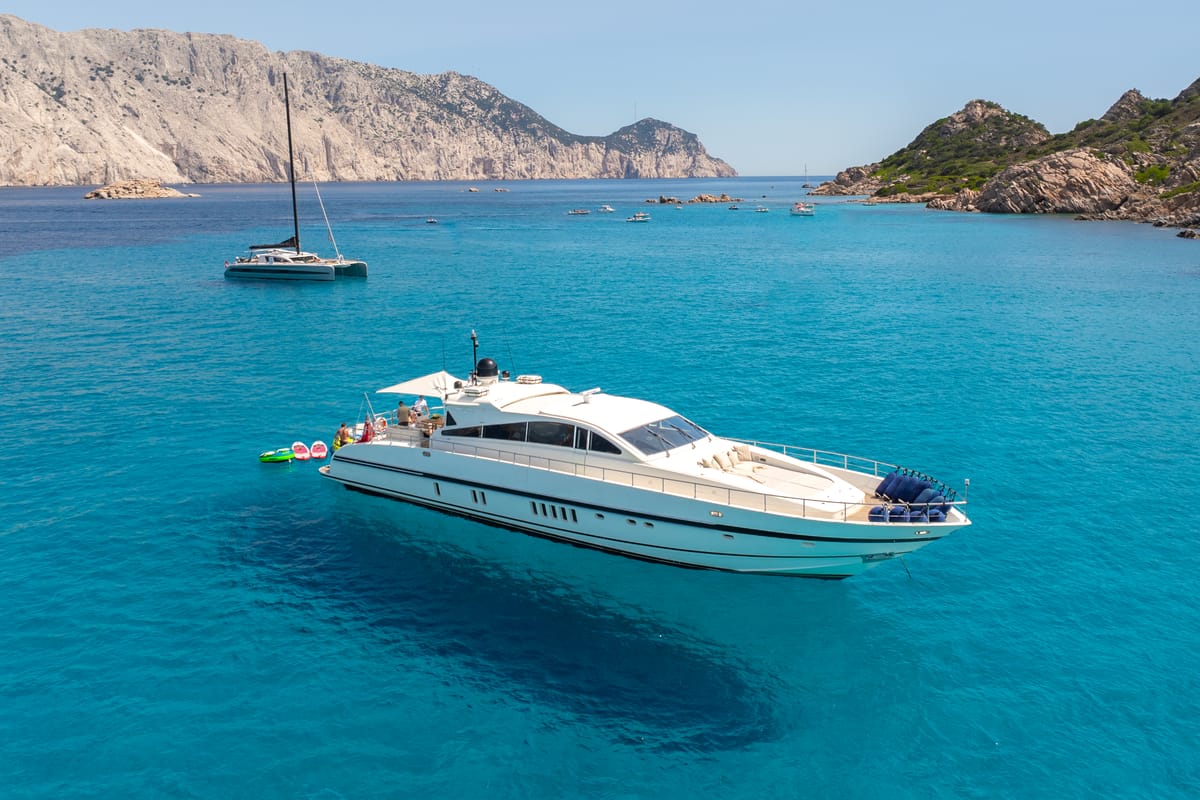 Exterior view of Premium +, a Gulet Arno Leopard 27 yacht at Olbia, Italy