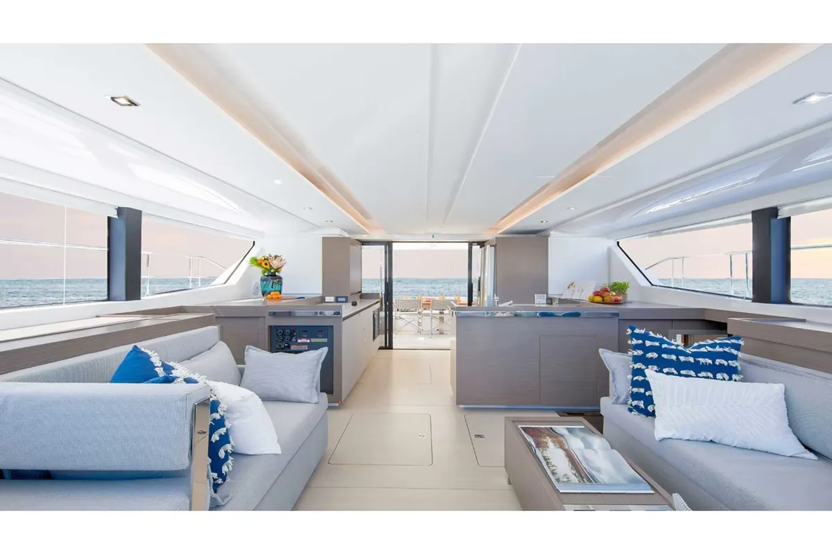 Sora, a Leopard Leopard 46PC catamaran at Fethiye, Turkey