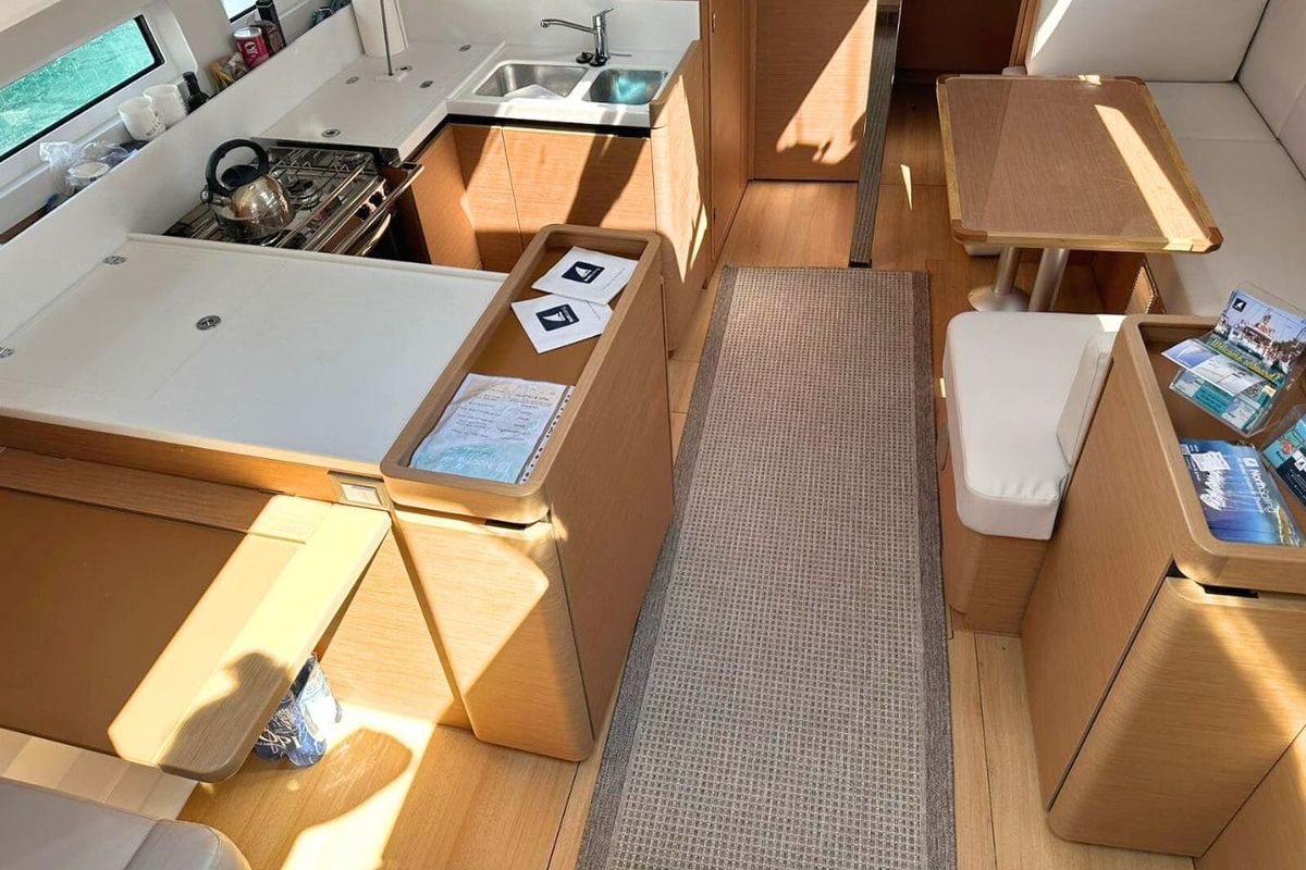 Galley of North Wind 44, a Jeanneau Sun Odyssey 440 sailboat at Sipias Municipal Unit, Greece