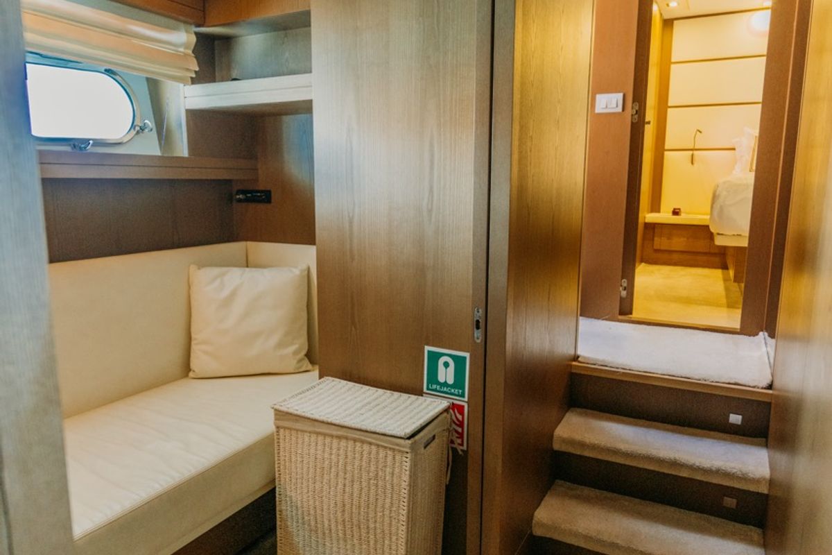 Salon of KUUM, a Sanlorenzo San Lorenzo 72 yacht at Bodrum, Turkey
