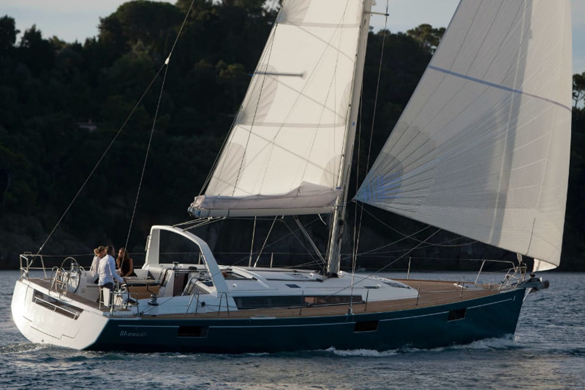 Exterior view of Wayward Prince, a Beneteau Oceanis 48 sailboat at Kalkara, Malta