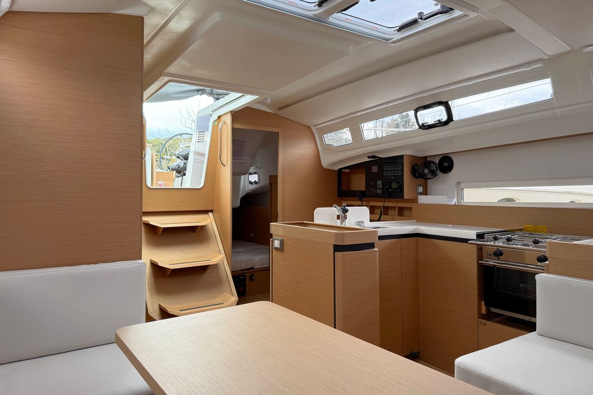 Galley of Mare, a Jeanneau Sun Odyssey 410 sailboat at Općina Rogoznica, Croatia