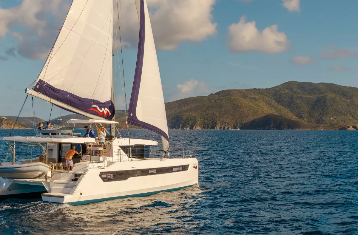 Exterior view of Moorings 4600 - 4 Crewed, a Leopard 46 catamaran at Road Town, British Virgin Islands