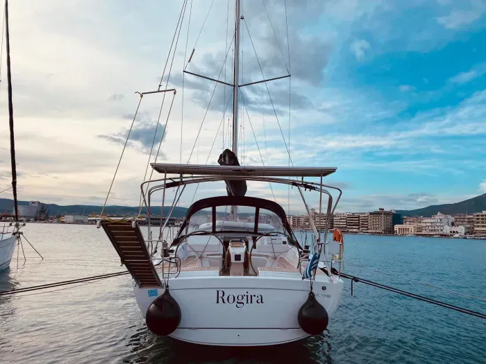 Exterior view of Rogira, a Hanse Yachts Hanse 458 sailboat at Volos Municipality, Greece