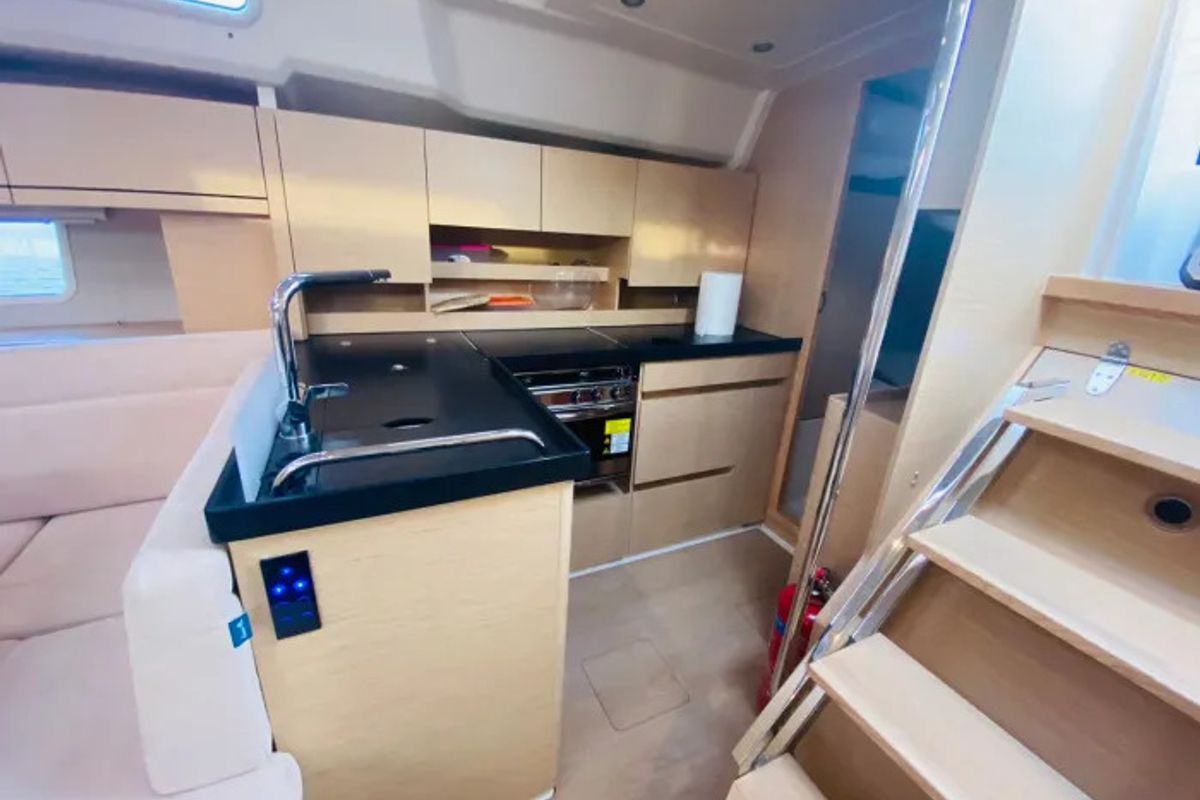 Galley of Rogira, a Hanse Yachts Hanse 458 sailboat at Volos Municipality, Greece