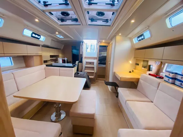 Salon of Rogira, a Hanse Yachts Hanse 458 sailboat at Volos Municipality, Greece