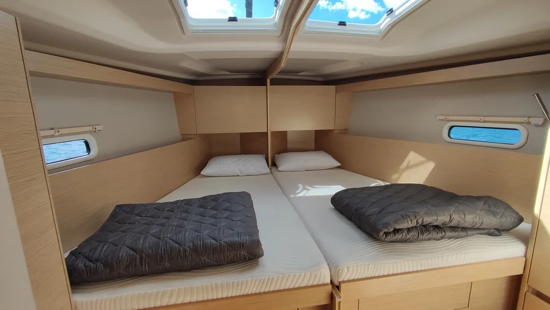 Cabin on Rogira, a Hanse Yachts Hanse 458 sailboat at Volos Municipality, Greece