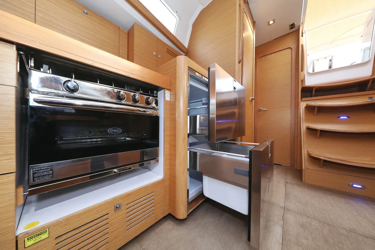 Galley of 4 You, a Dufour 460 GL sailboat at Grad Vodice, Croatia
