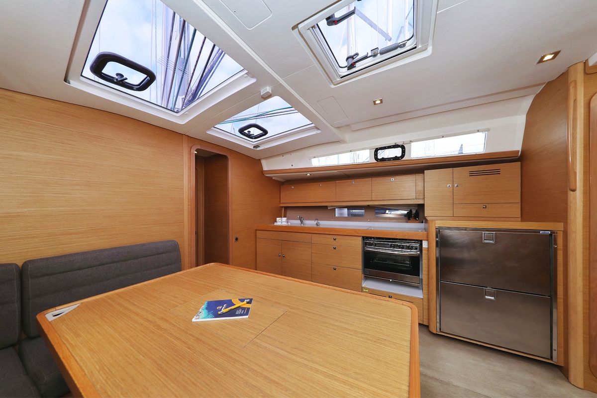 Galley of 4 You, a Dufour 460 GL sailboat at Grad Vodice, Croatia