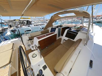 Cockpit of 4 You, a Dufour 460 GL sailboat at Grad Vodice, Croatia