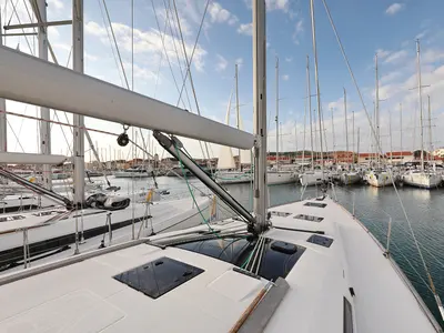 Deck of 4 You, a Dufour 460 GL sailboat at Grad Vodice, Croatia