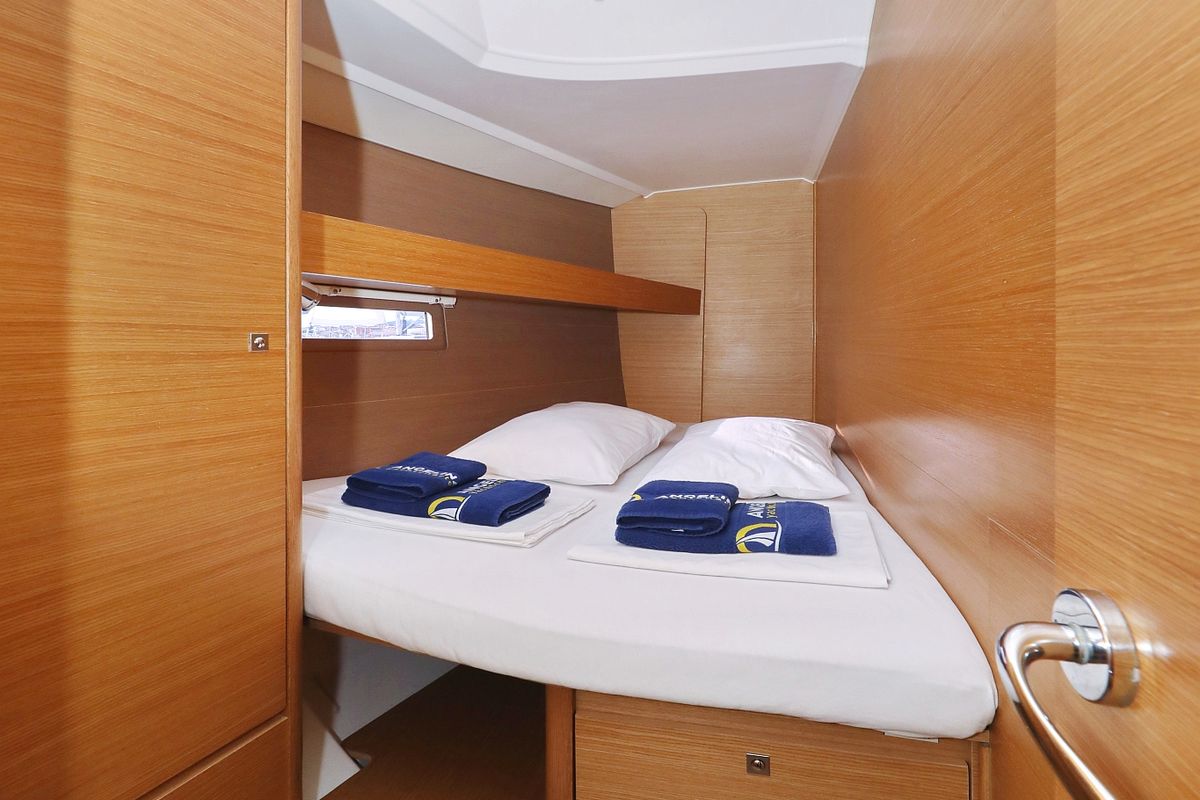 Cabin on 4 You, a Dufour 460 GL sailboat at Grad Vodice, Croatia