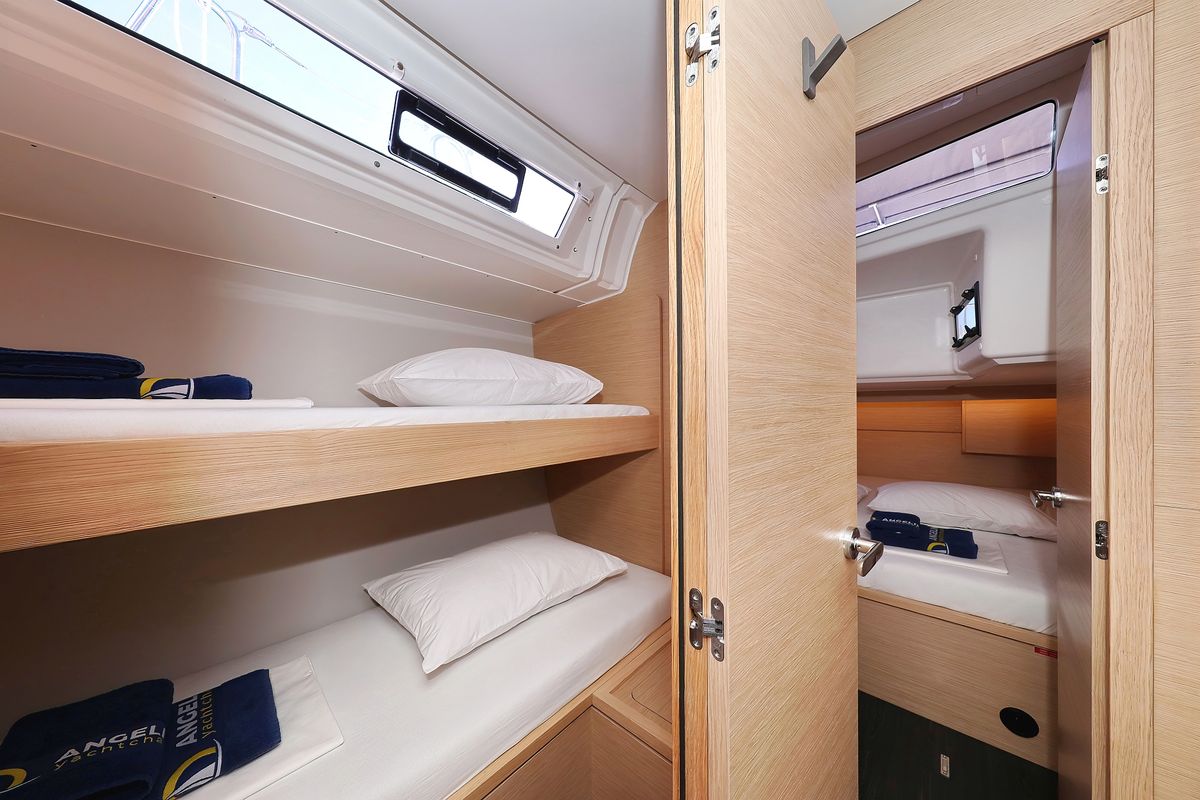 Cabin on Sea Breeze, a Dufour 470 sailboat at Grad Vodice, Croatia