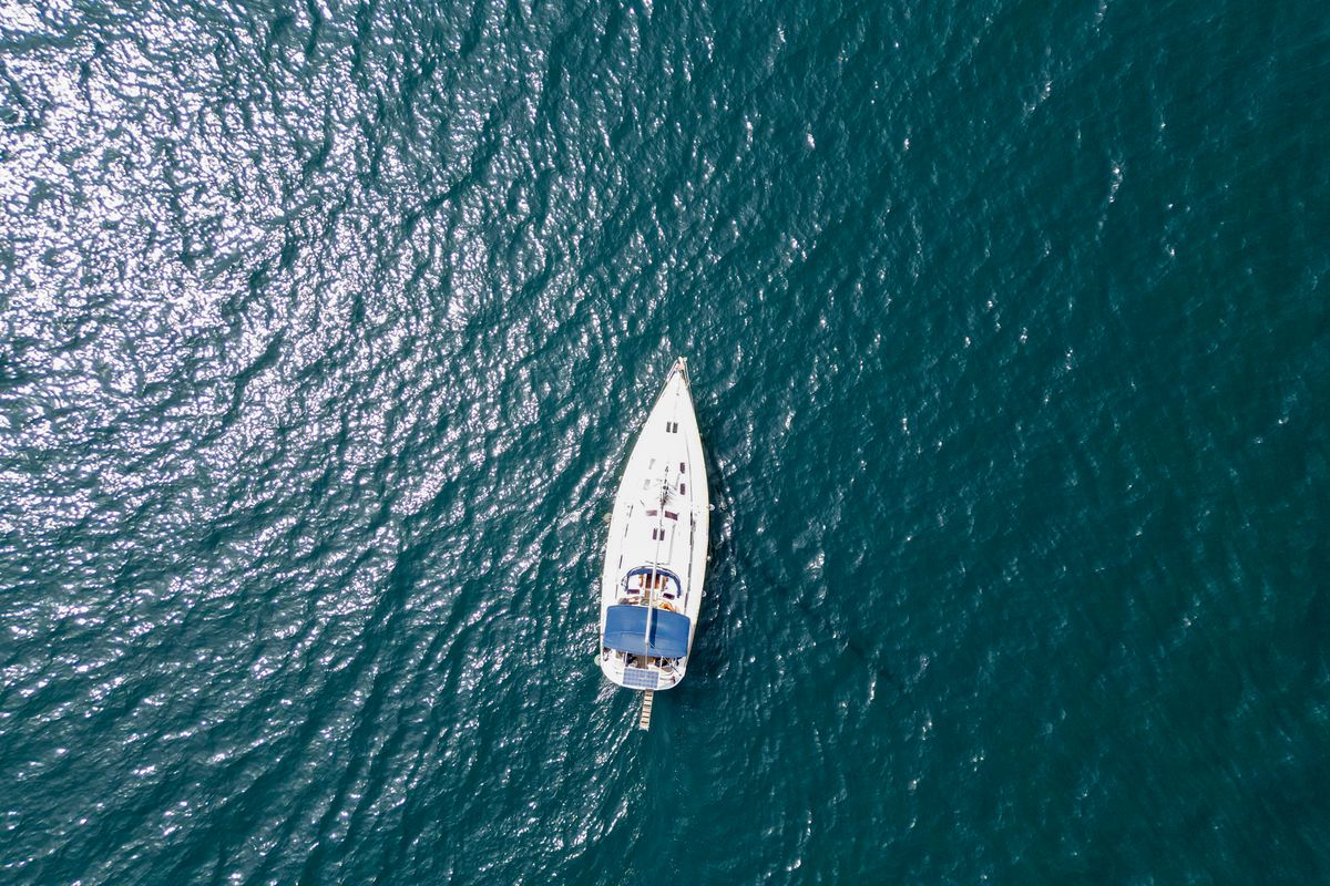 Exterior view of Fox, a Bavaria 46 Cruiser sailboat at Pallini Municipal Unit, Greece