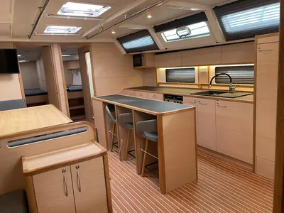 Galley of Six on the Sea, a D&D Kufner 54 sailboat at Salerno, Italy
