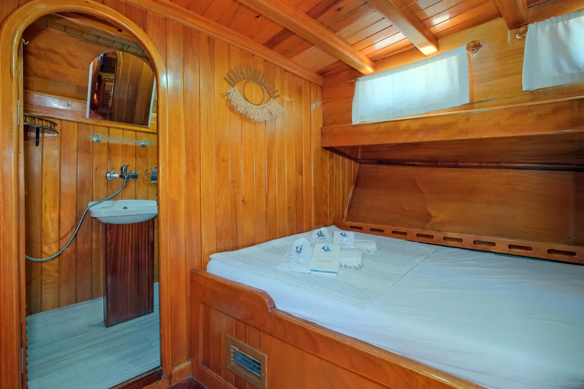 Cabin on Pronto White, a Gulet Gulet gulet at Fethiye, Turkey