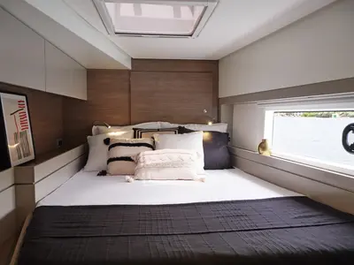 Cabin on Te Tiama, a Bali 4.4 catamaran at Hyères, France