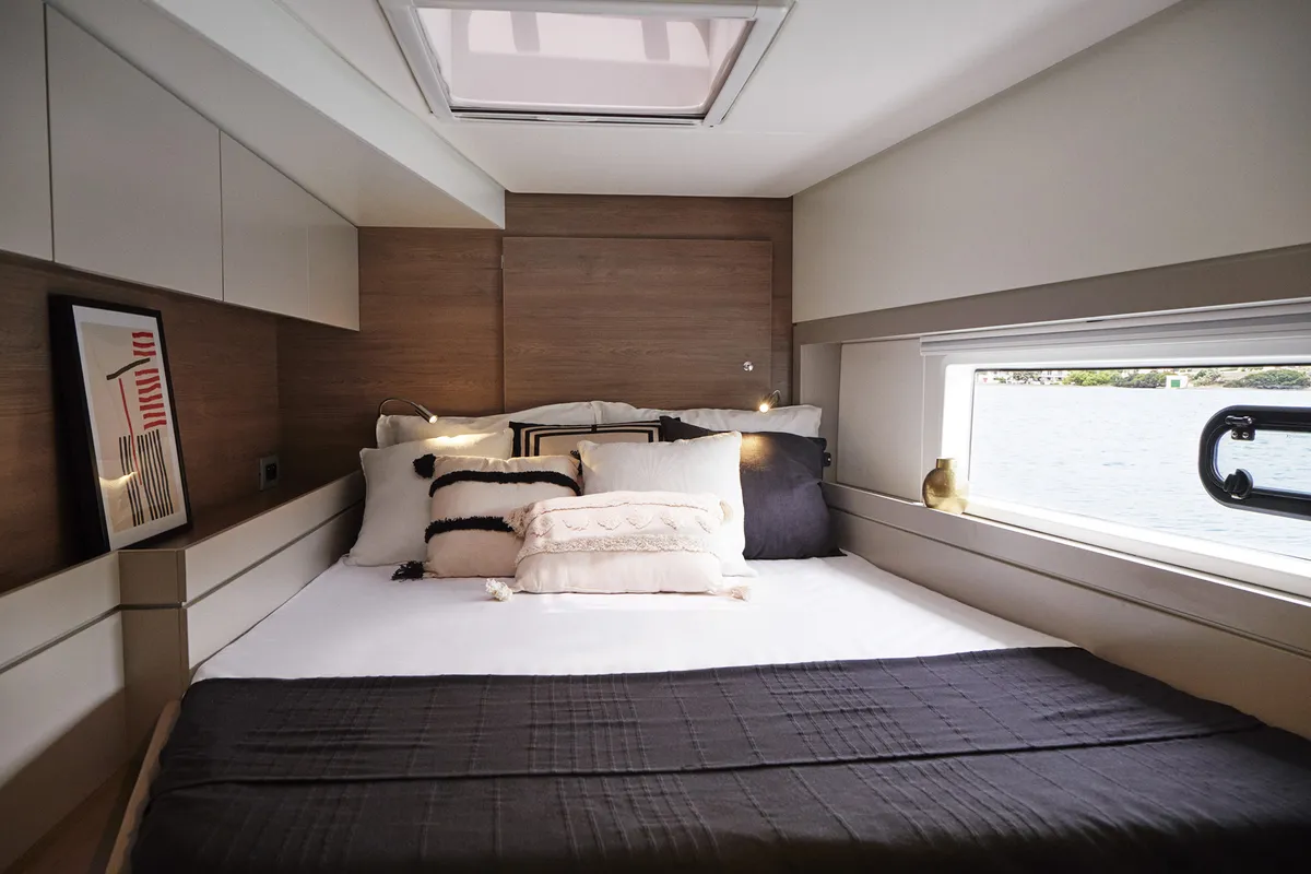 Cabin on Te Tiama, a Bali 4.4 catamaran at Hyères, France