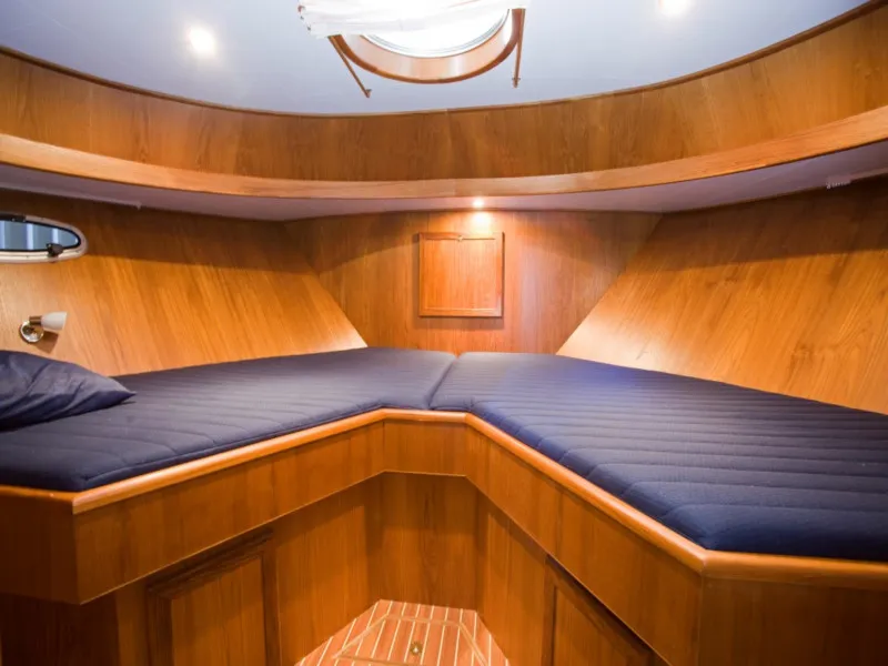 Cabin on Drait 98, a De Drait DeLuxe 42 motorboat at Drachten, Netherlands