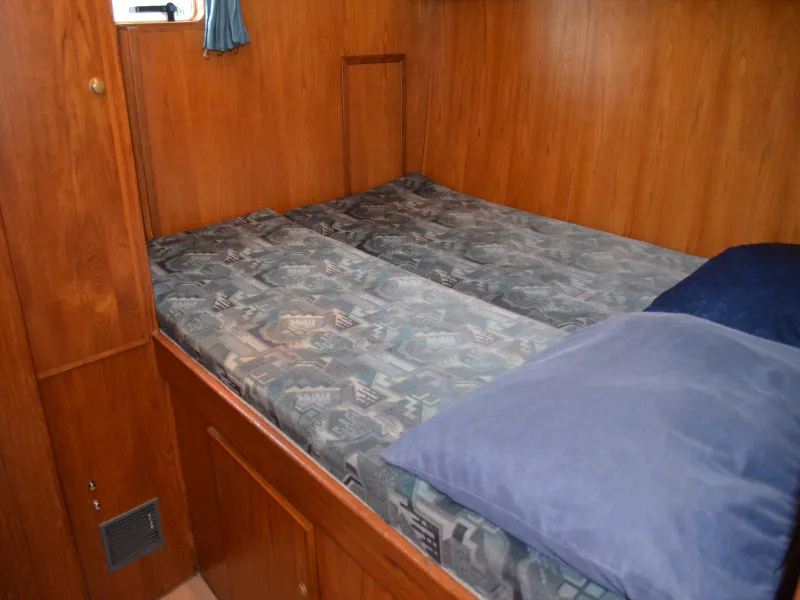 Cabin on Drait 26, a De Drait Renal 50 motorboat at Drachten, Netherlands