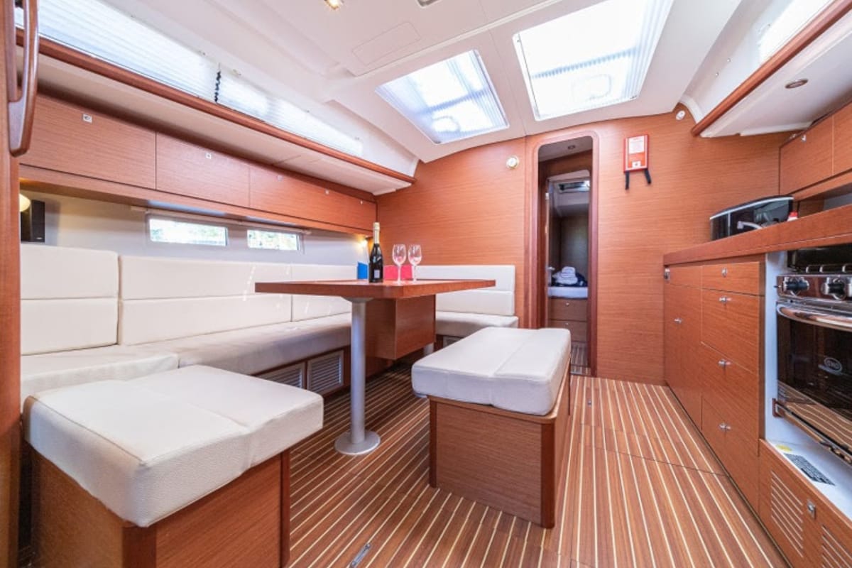 Salon of Ceto, a Dufour 460 GL sailboat at Primošten, Croatia