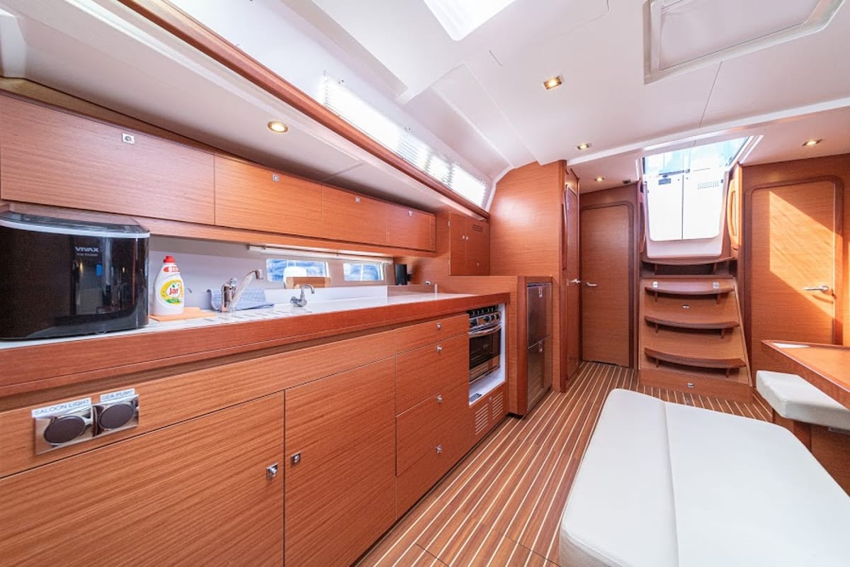 Galley of Ceto, a Dufour 460 GL sailboat at Primošten, Croatia
