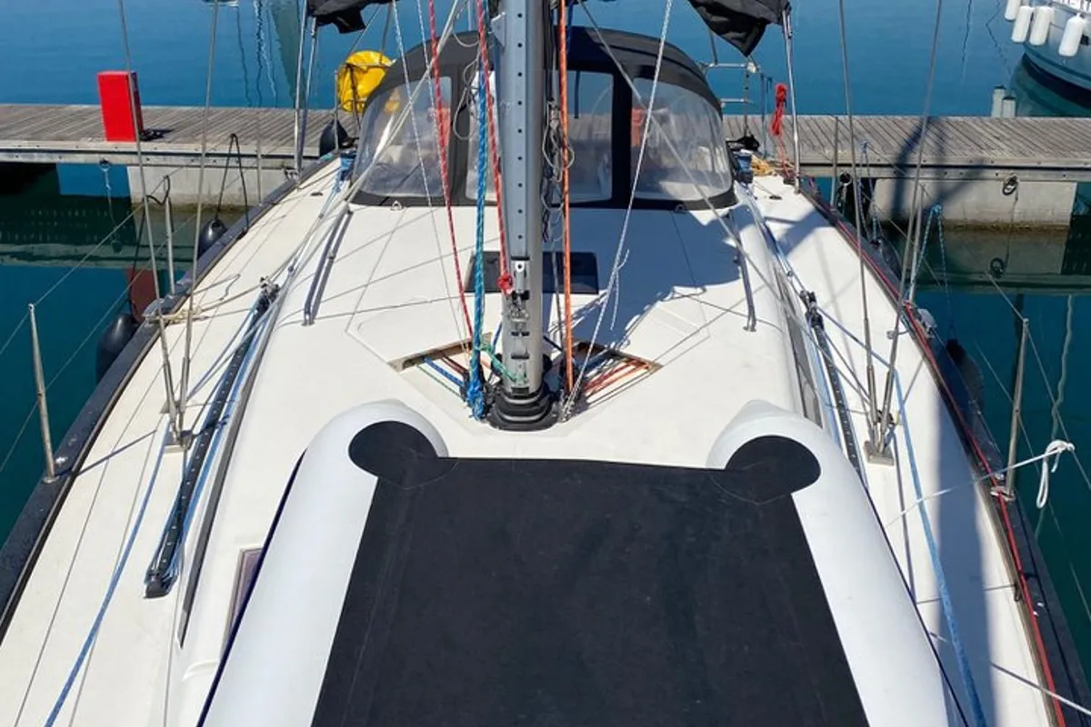 Deck of More Black, a More Boats More 40 sailboat at Grad Kaštela, Croatia