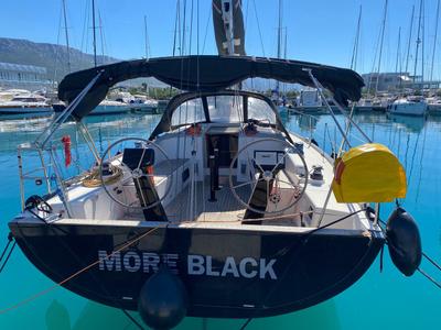 Cockpit of More Black, a More Boats More 40 sailboat at Grad Kaštela, Croatia